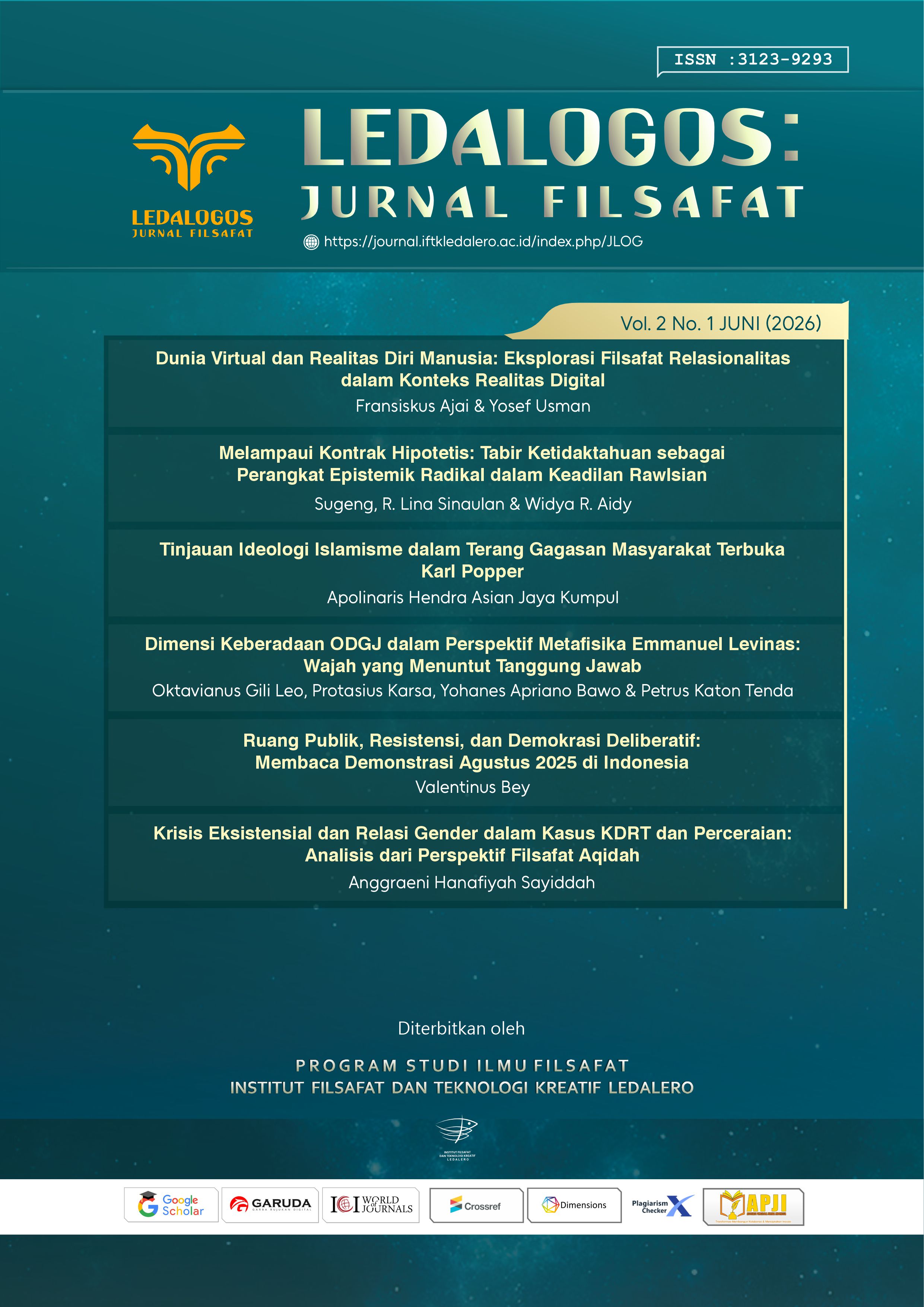 					View Vol. 2 No. 1 (2026): Jurnal Filsafat Ledalogos Edisi Mei 2026
				